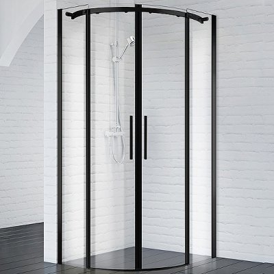 BelBagno Душевой уголок BelBagno Acqua 90x90 ACQUA-R-2-90-C-NERO профиль Черный стекло про 100043204420