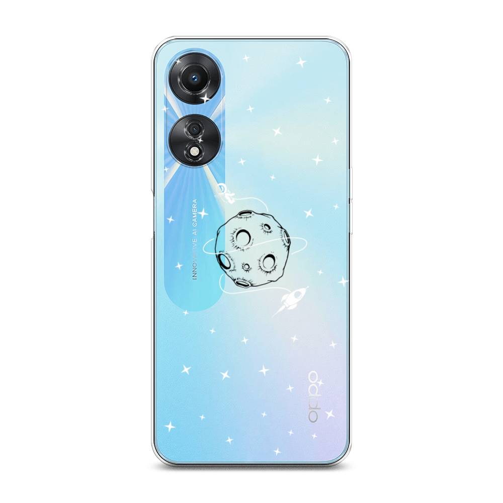 

Чехол на Oppo A58 5G "Полет вокруг луны", Белый;серый;черный, 2512450-2