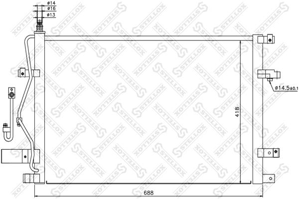 

Радиатор кондиционера Stellox 1045226SX