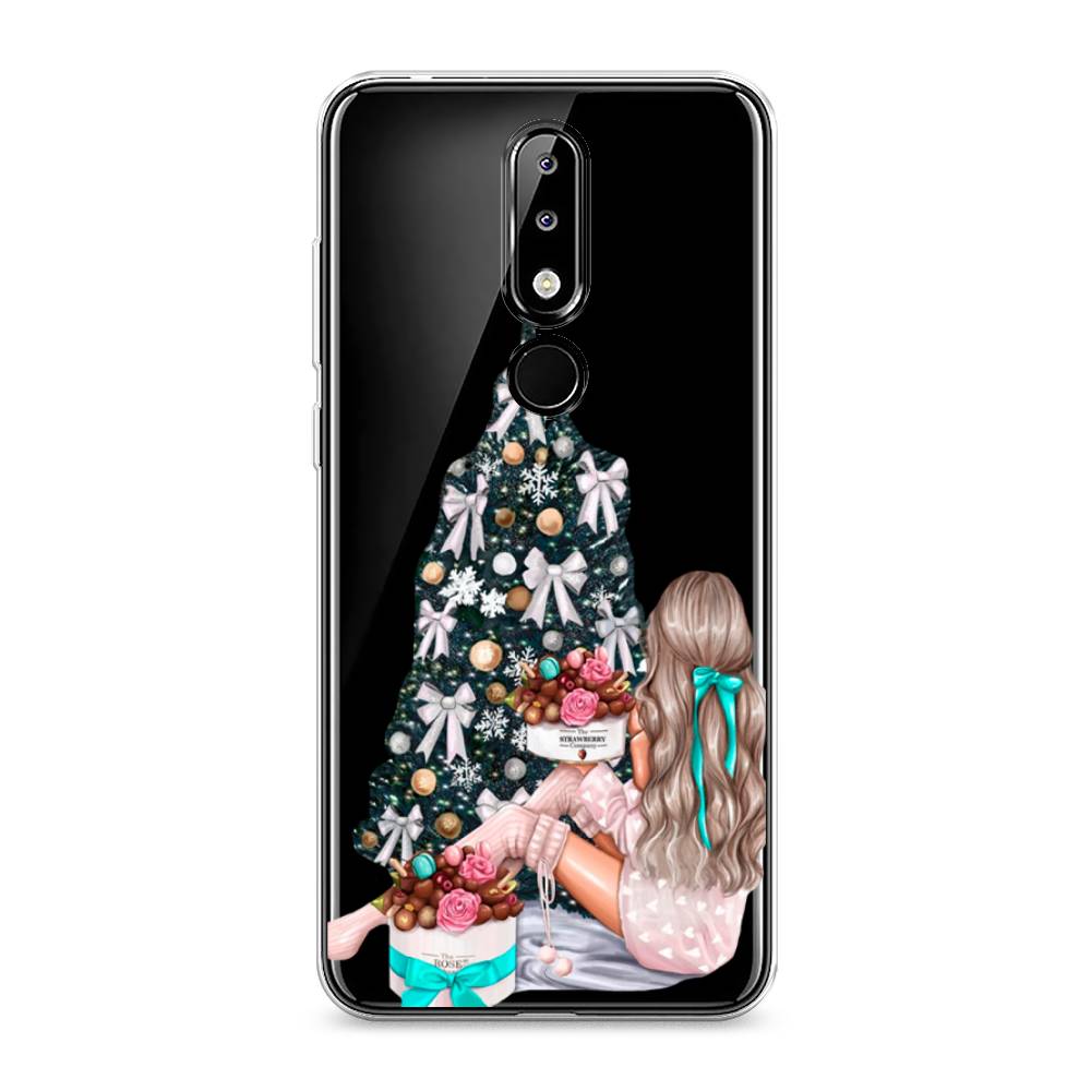 

Чехол на Nokia 5.1 Plus (X5) "New Year", Зеленый;бежевый;голубой, 121950-5