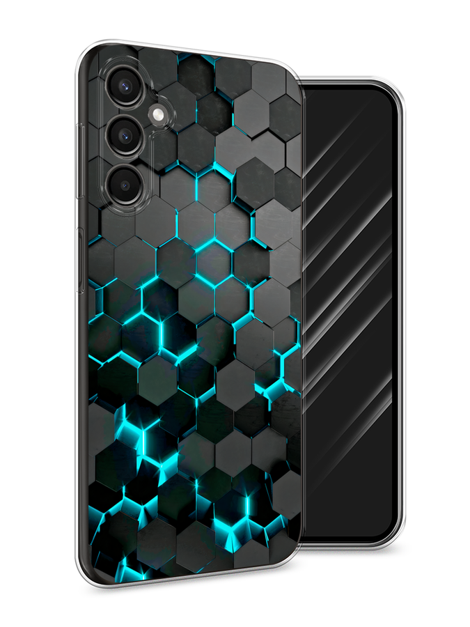

Чехол Awog на Samsung Galaxy A24 "Соты бирюзовые", Черный;бирюзовый;синий, 2108050-1
