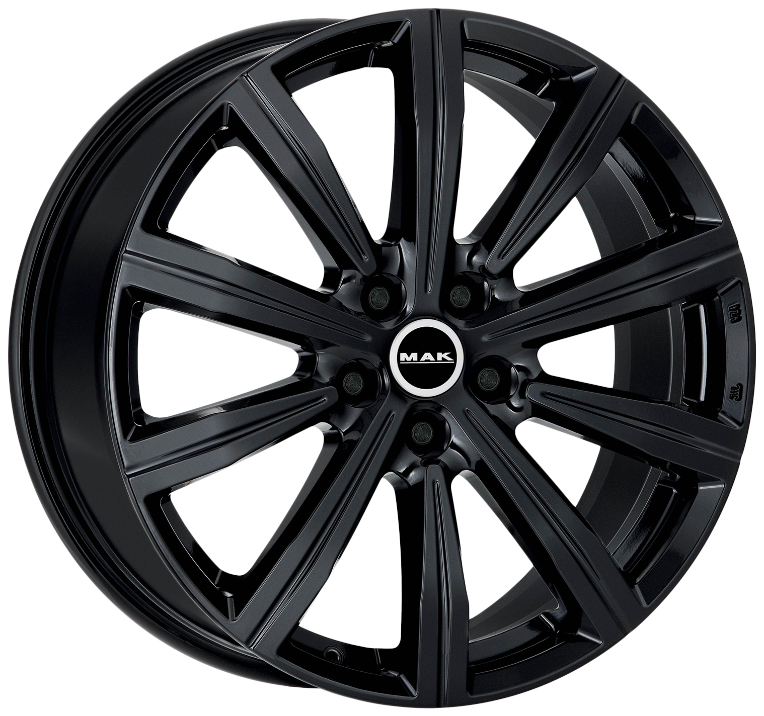 

Диск колесный Mak Birmingham Gloss Black 8.5x20/5x108 D63.4 ET45, Черный