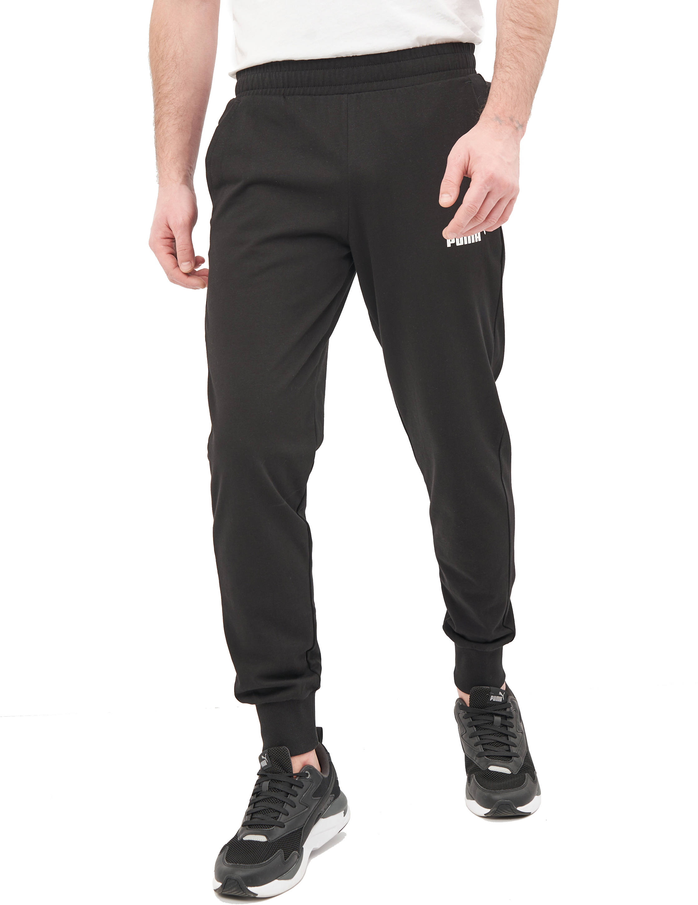 

Спортивные брюки мужские PUMA Essential Jersey Pants Cl черные S, Черный, Essential Jersey Pants Cl