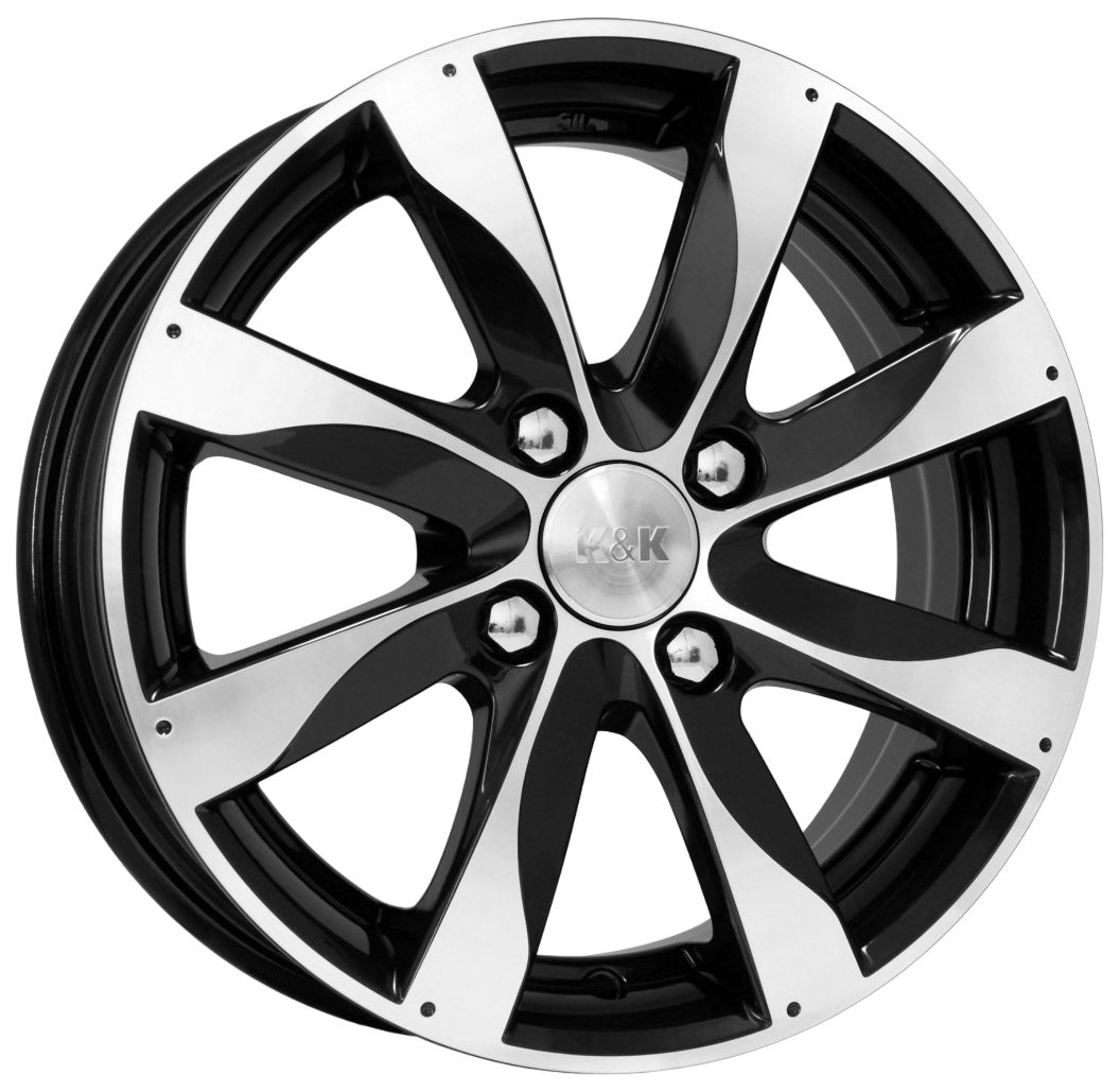 

Диск колесный K&k Джемини Алмаз черный 6x15/4x100 D60.1 ET37, Серебристый;черный