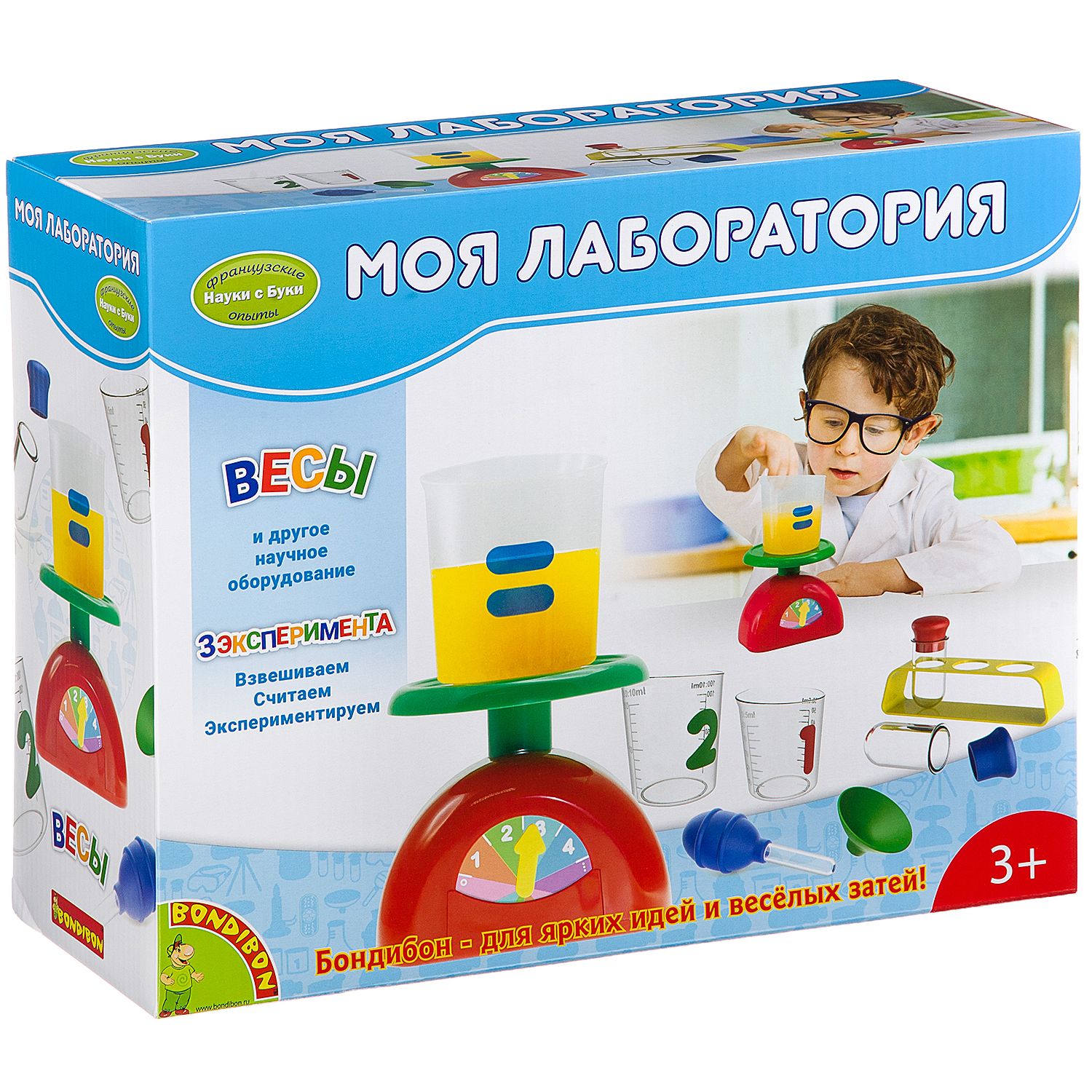 

Набор Моя лаборатория Bondibon Французские опыты Науки с Буки BB2389, Моя лаборатория