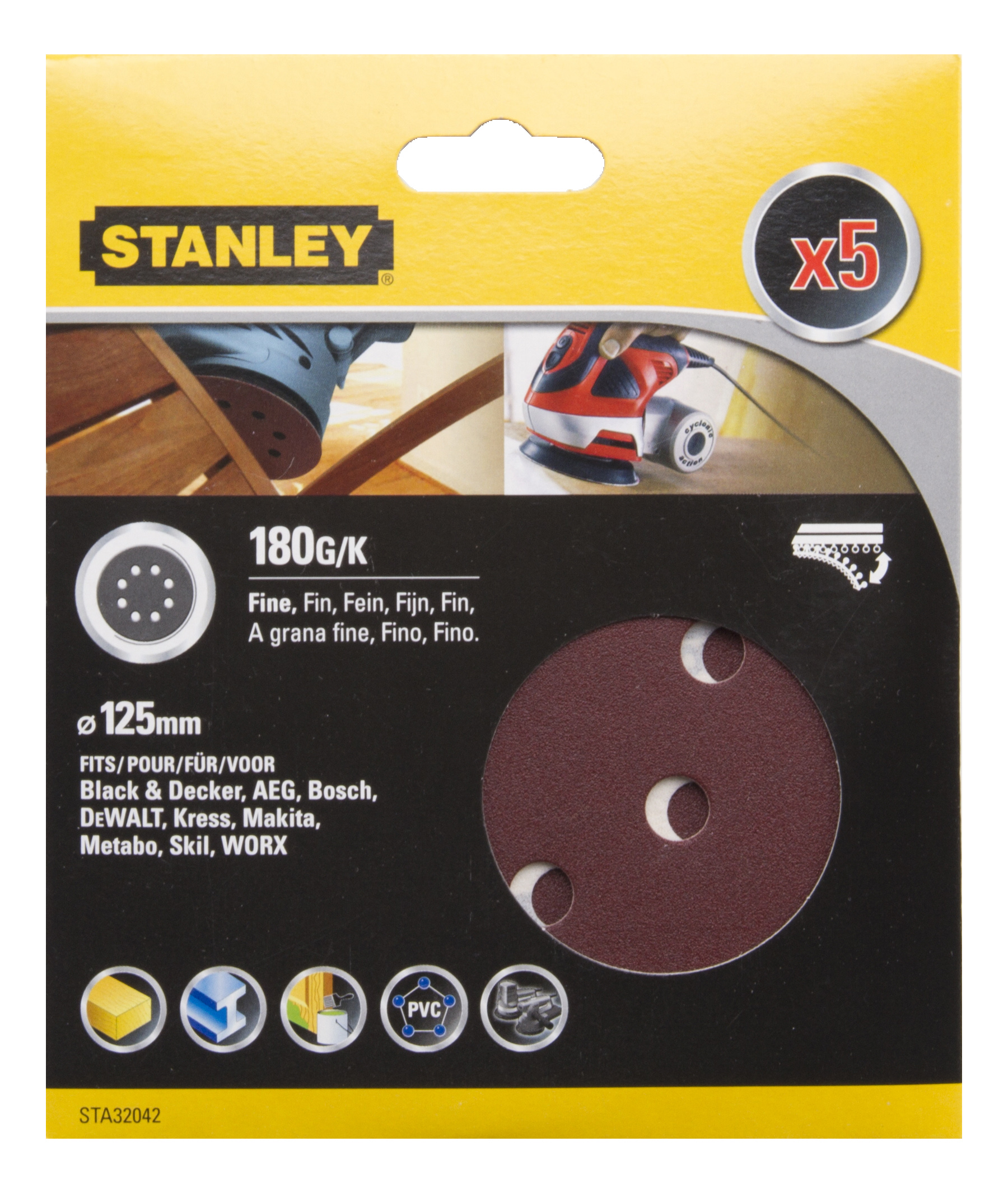 

Круг шлифовальный универсальный для эксцентриковых шлифмашин STANLEY STA32042-XJ, STA32042-XJ