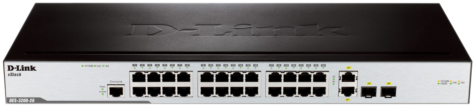 

Коммутатор D-Link xStack DES-3200-26/C1 Grey/Black, DES-3200