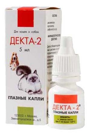 

Капли глазные для кошек и собак Api-San Декта-2, 5 мл, Декта-2