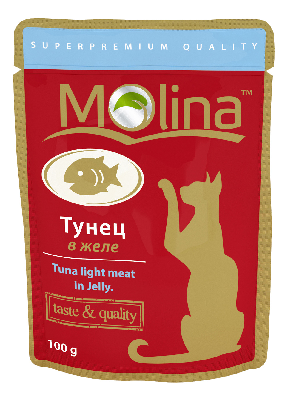 фото Влажный корм для кошек molina, с тунцом в желе, 100г