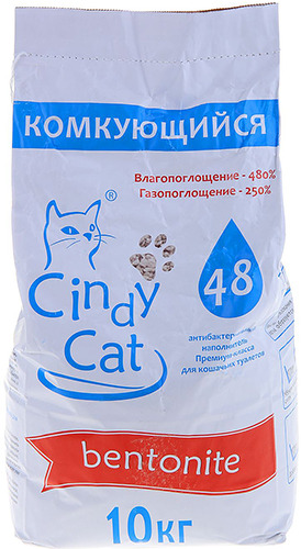 фото Комкующийся наполнитель для кошек cindy cat bentonite бентонитовый, 10 кг, 48 л