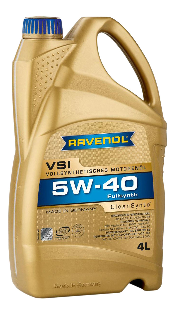 Моторное масло Ravenol VSI 5W40 4л