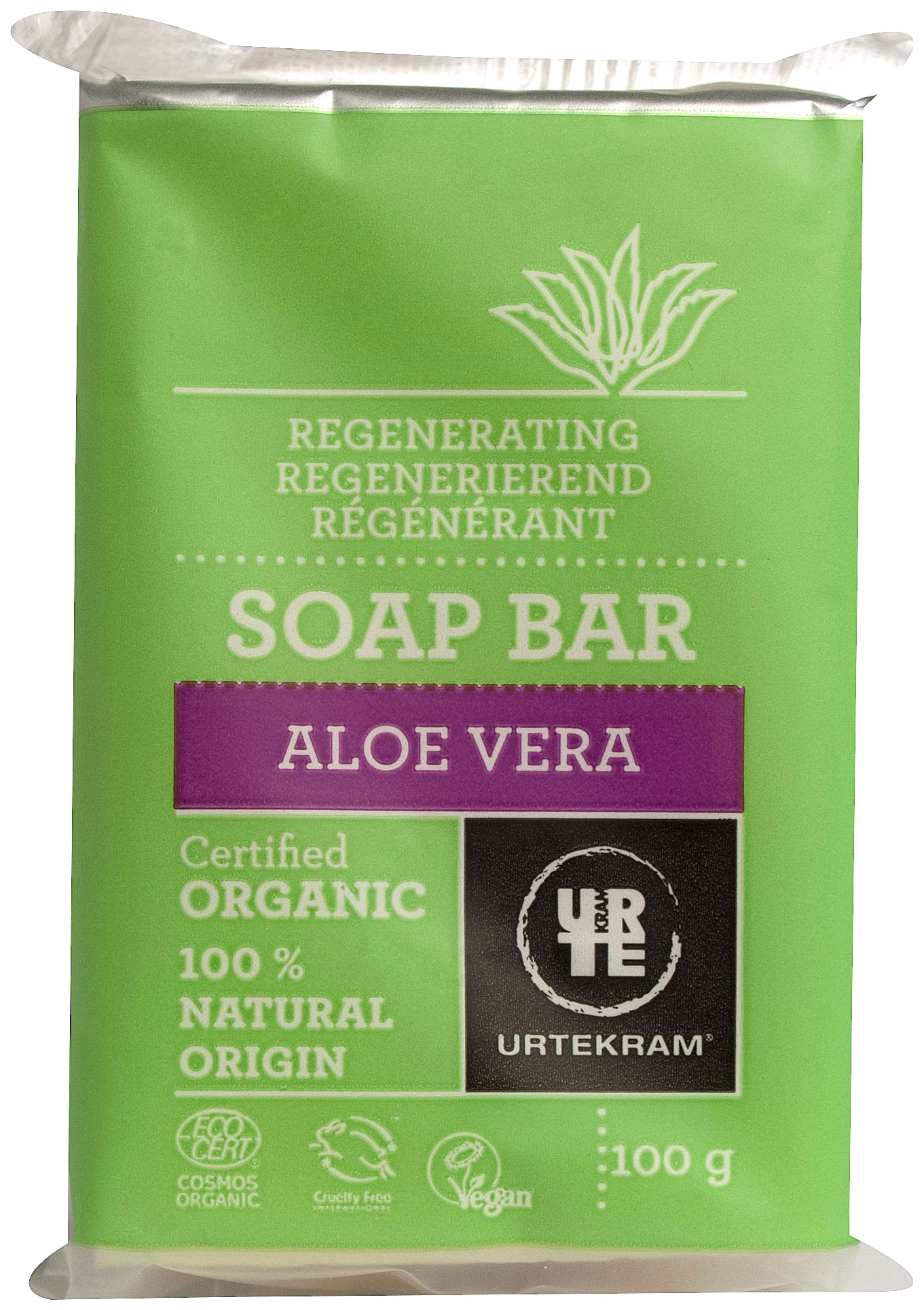 Косметическое мыло Urtekram Aloe Vera 100 г consly мыло увлажняющее с экстрактом алоэ aloe cleansing soap
