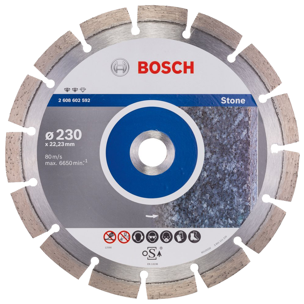 фото Диск отрезной алмазный bosch ef stone230-22,23 2608602592