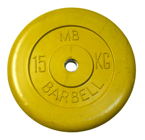 фото Диск для штанги mb barbell atlet 10214 15 кг, 31 мм