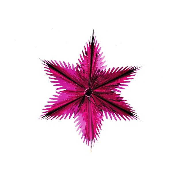 Подвесное украшение Holiday Classics Звезда из фольги резная H121201M 30 см розовый