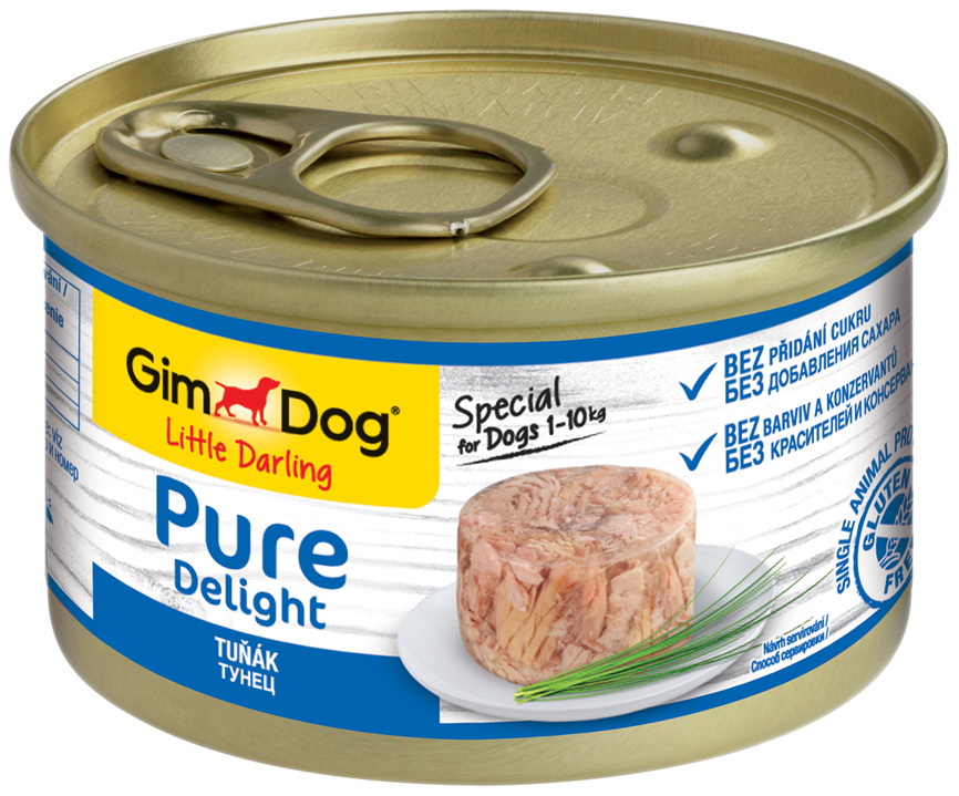 фото Консервы для собак gimdog pure delight, тунец, 85г
