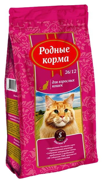 Сухой корм для кошек Родные корма, мясное рагу, 0,409кг
