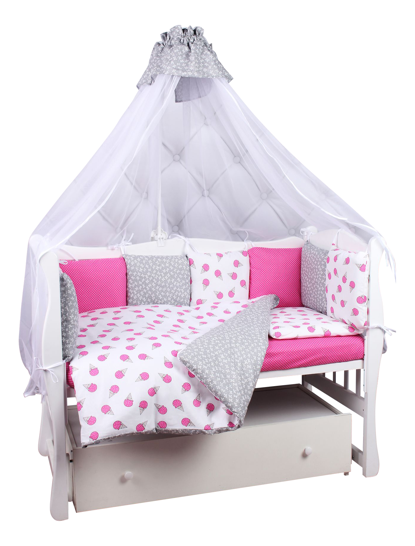 

Комплект в кроватку Amarobaby Sweet 19 предметов, Amarobaby Sweet 19 предметов