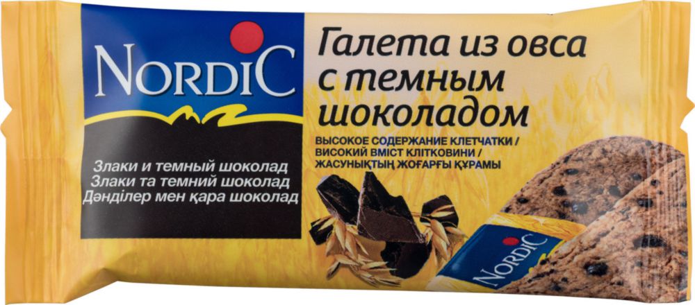 

Галеты Nordic из овса с темным шоколадом 30 г