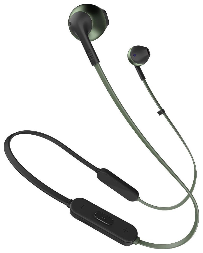 фото Беспроводные наушники jbl tune 205 bt green/black