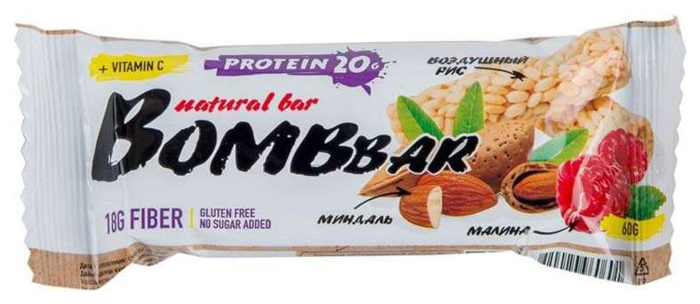 

Протеиновый батончик Bombbar Protein Bar 60 г рисовый, Protein Bar