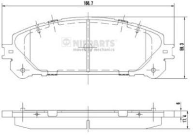 Тормозные колодки NIPPARTS дисковые N3602139