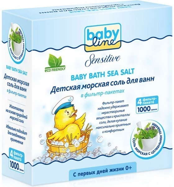 

Соль для ванны детская Babyline Sensitive С целебными травами 1000 г