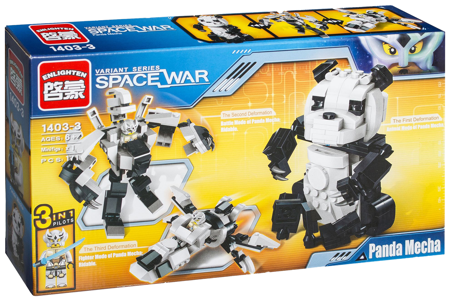 

Конструктор Brick 3 в 1 Space War 171 деталь 1403-3, space war 1403-3