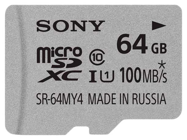 

Карта памяти Sony Micro SDHC UHS-I SR-64MY4A 64GB, 64GB (SR-64MY4A)