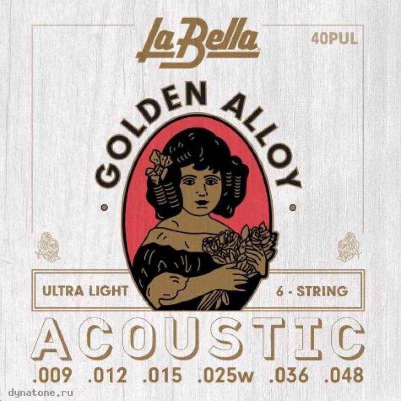 

Струны для акустической гитары LA BELLA 40 PCL