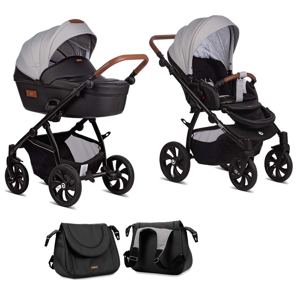 

Коляска Tutis Aero 2 в 1 кожа черная, Aero