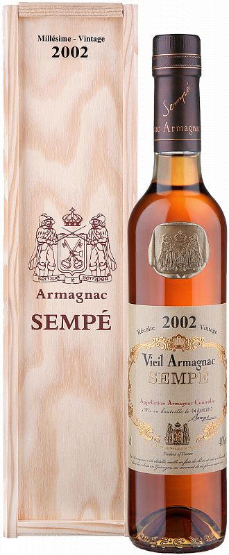 

Арманьяк Sempe Vieil, Armagnac AOC , 40 %, 500 мл, 2002г, gift box