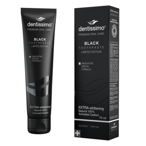 фото Зубная паста dentissimo extra-whitening black 75 мл