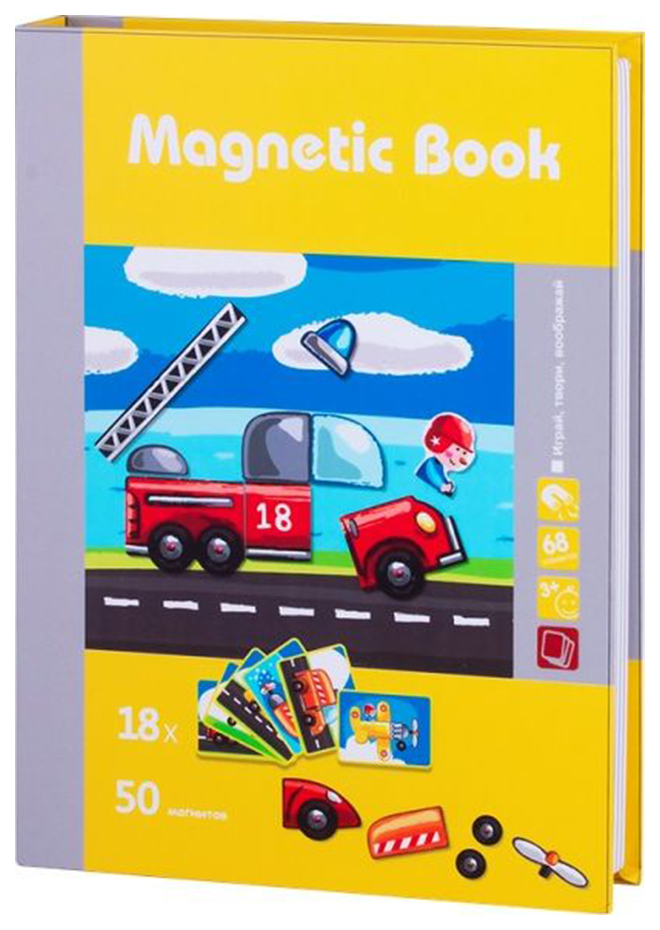 

Magnetic Book TAV035 Развивающая игра Юный инженер, 68 деталей