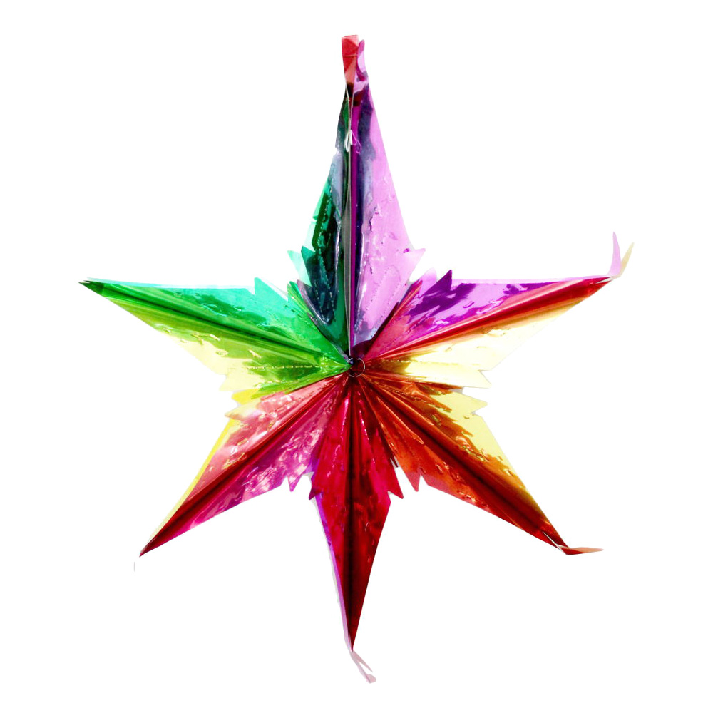 фото Гирлянда феникс present звезда цветная ажурная 2 разноцветная 1 шт 23,5x17,5 см феникс-презент