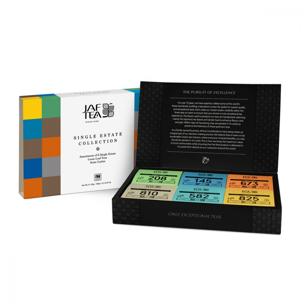 

Чай Jaf Tea Single Estate Collection черный ассорти 6 видов по 30 г