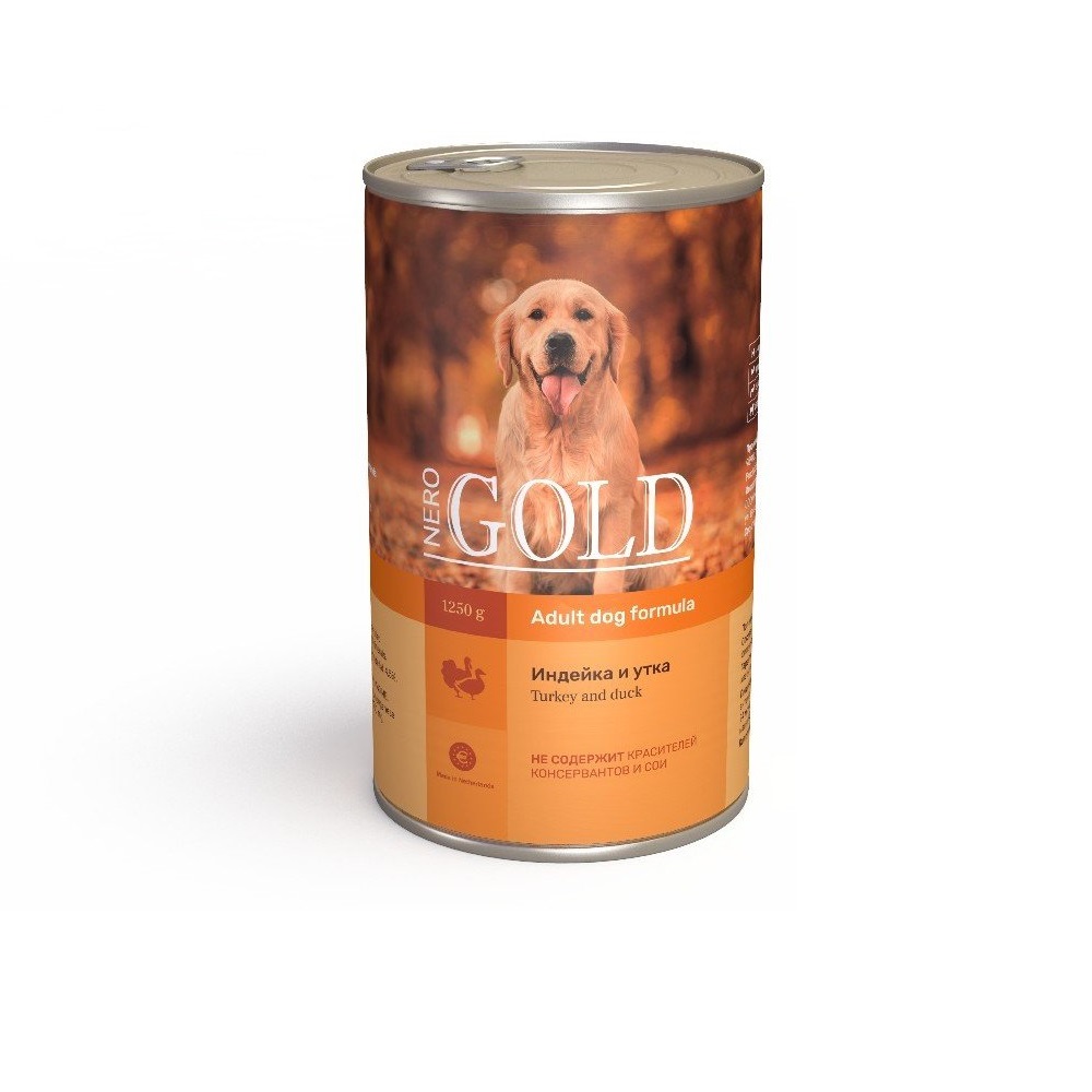 фото Консервы для собак nero gold adult dog formula, индейка, утка, 1250г