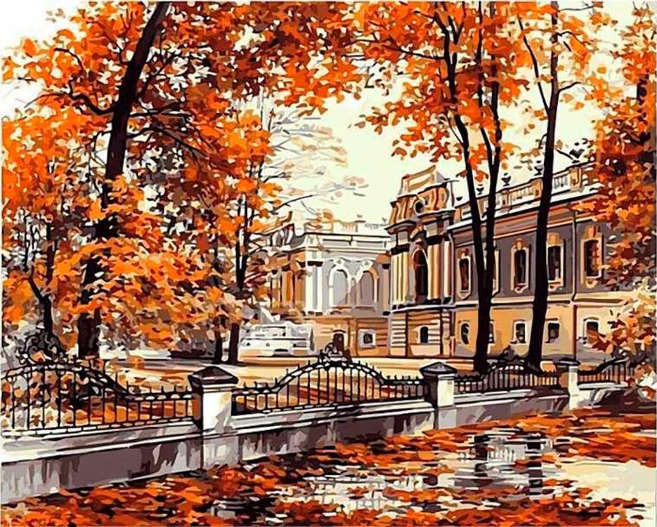 

Алмазная вышивка Алмазное Хобби Осенний парк, 40x50 см, Осенний парк