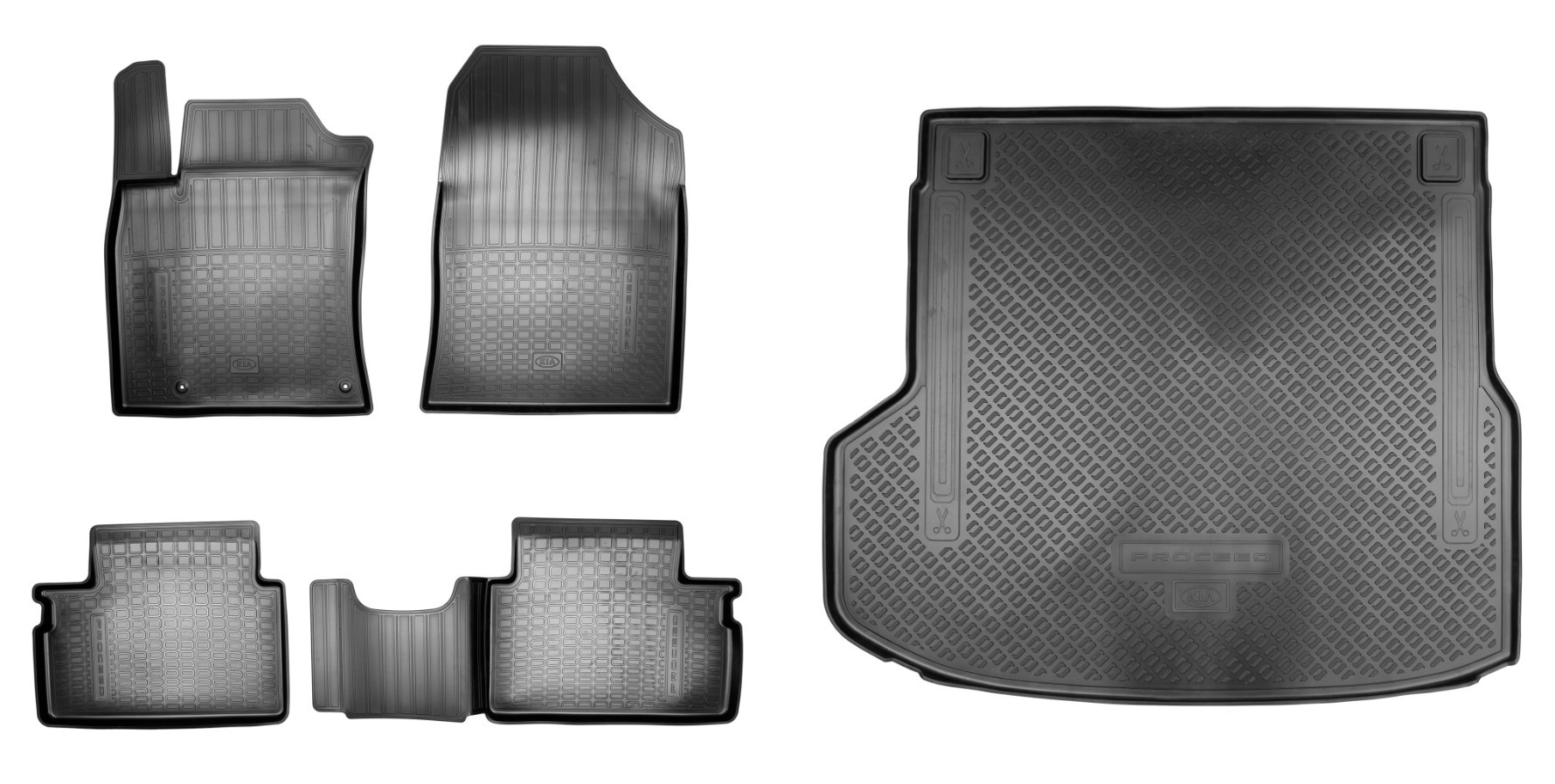 

Комплект ковров в салон/багажник,proceed,gt,с направляющими KIA арт. R8130J7300P