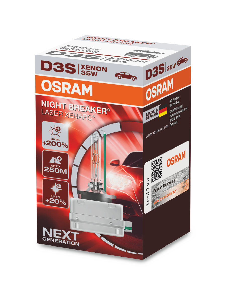 D3s (35w) Лампа Xenarc Night Breaker Laser, 1шт, Картон OSRAM арт. 66340XNL