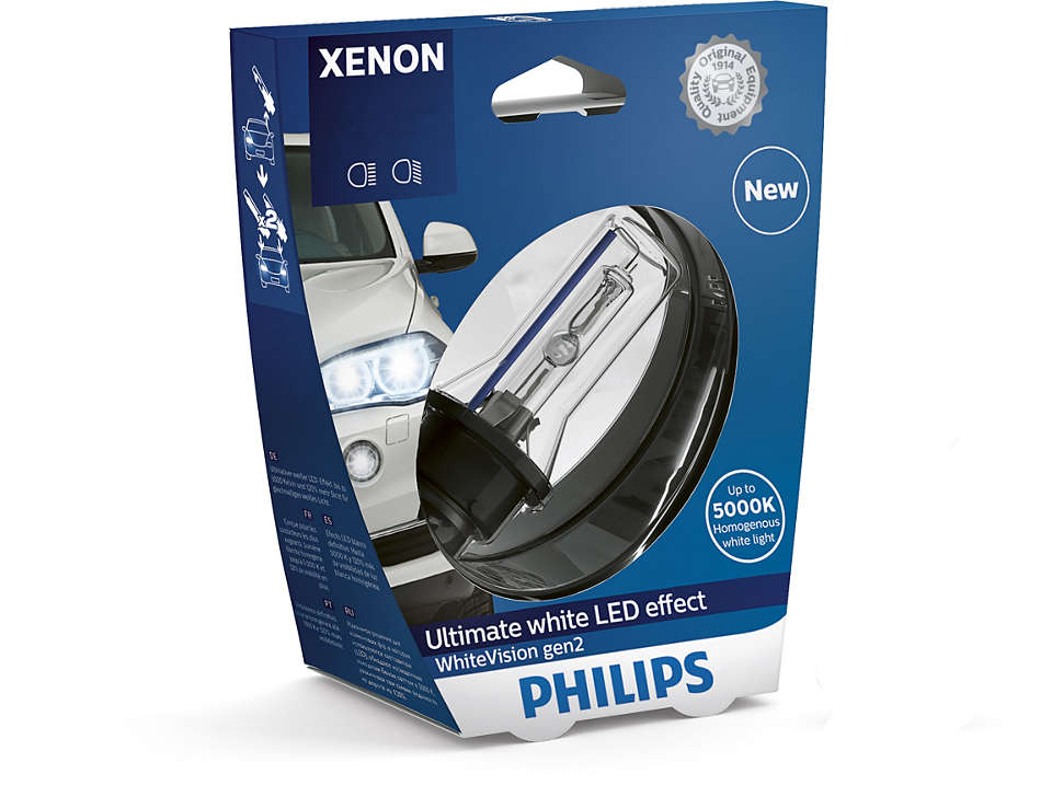 85126whv2c1_лампа! Xenon (D2r) 35w P32d-3 Whitevision Gen 2 Philips арт. 85126WHV2C1