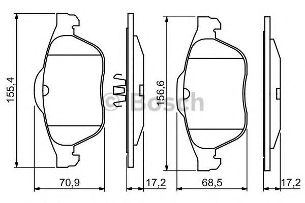 

Комплект тормозных колодок BOSCH 0986494033