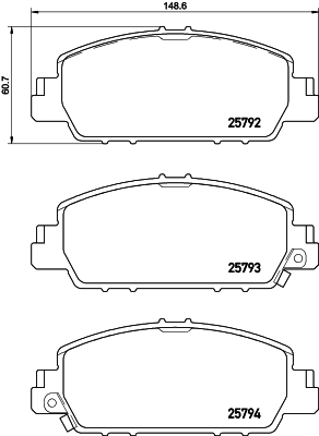 

Комплект тормозных колодок Brembo P28077