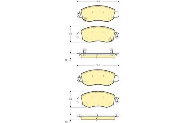 

Комплект тормозных колодок Girling 6114244