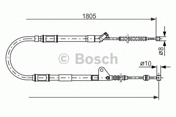 фото Трос cтояночного тормоза bosch 1987477546