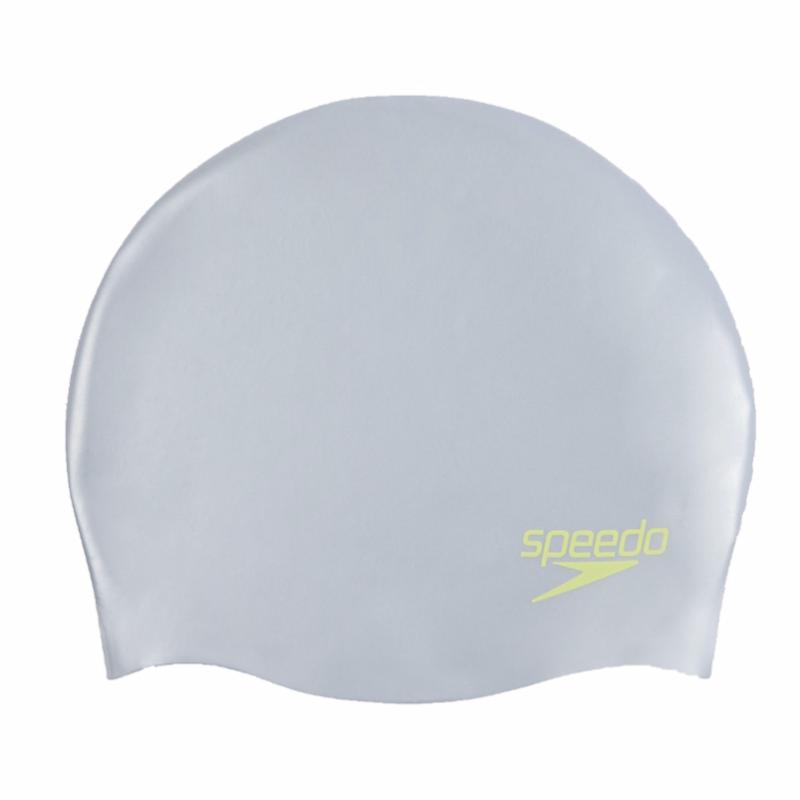 Шапочка для плавания Speedo Junior Plain Moulded Silicone Cap B825 silver