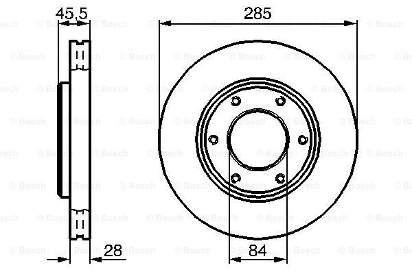 

Тормозной диск BOSCH 0986478693