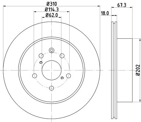 фото Тормозной диск hella pagid 8dd 355 112-881