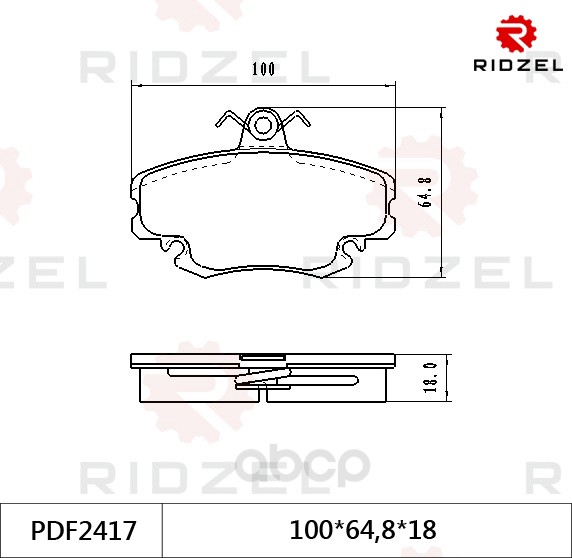 

Комплект тормозных колодок RIDZEL PDF2417