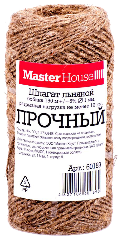 

Шпагат Masterhouse 150М, 1,5Мм, 150Гр 60189
